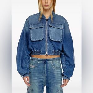 Diesel
De-Khlo-S Track denim bomber jacket sz L $616 new